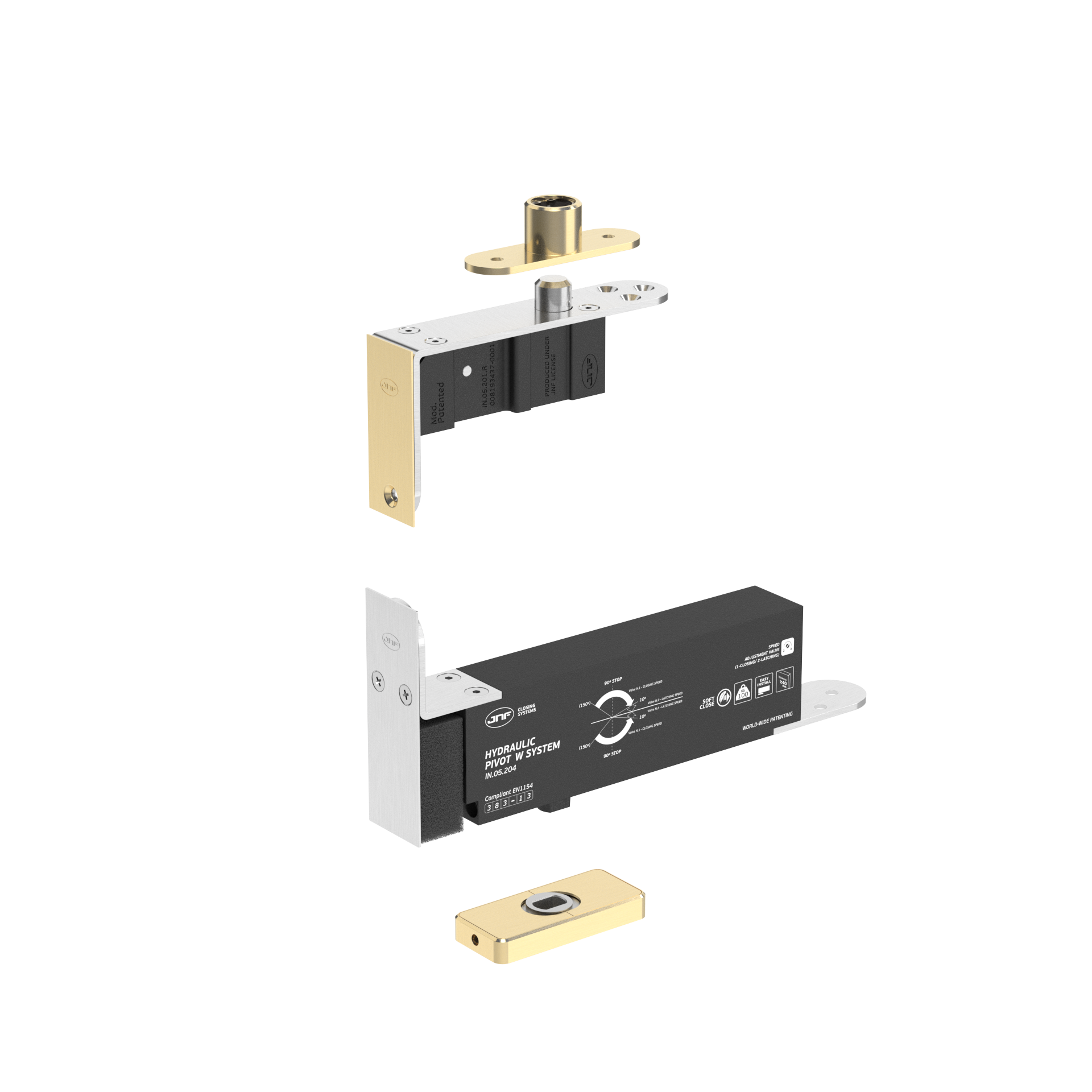 Pivot hidráulico IN.05.204.HO.BH4.UP4.TG PVD Titanium Gold