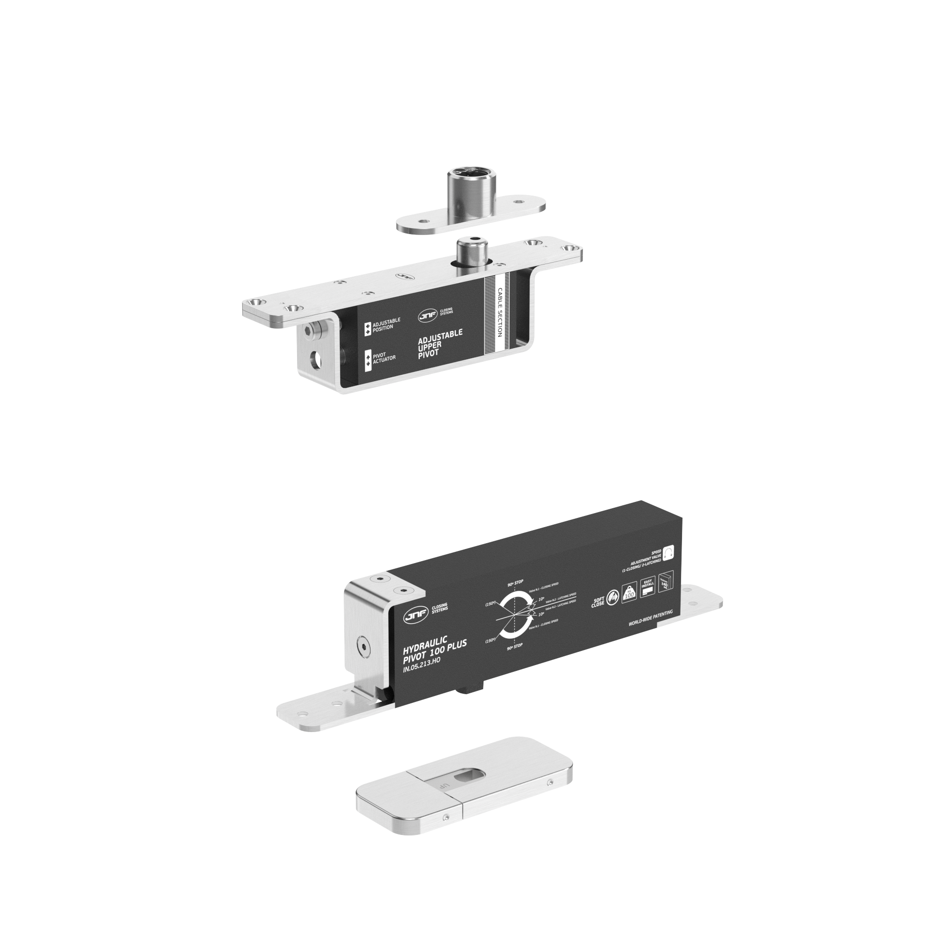 Pivot hidráulico IN.05.213.HO.BH3.UP1 Satinado