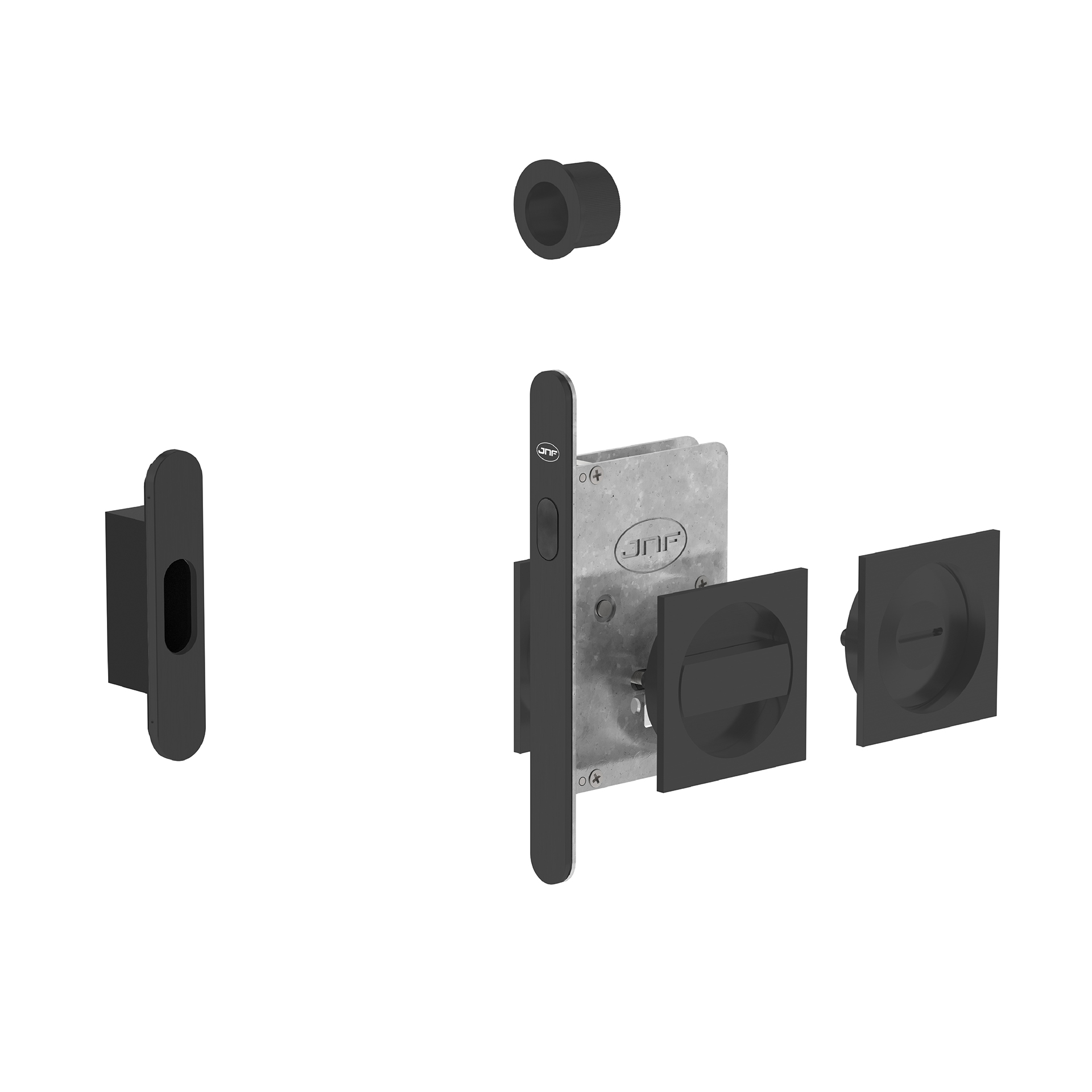 Fechadura para portas de correr IN.20.938.B Preto RAL 9005