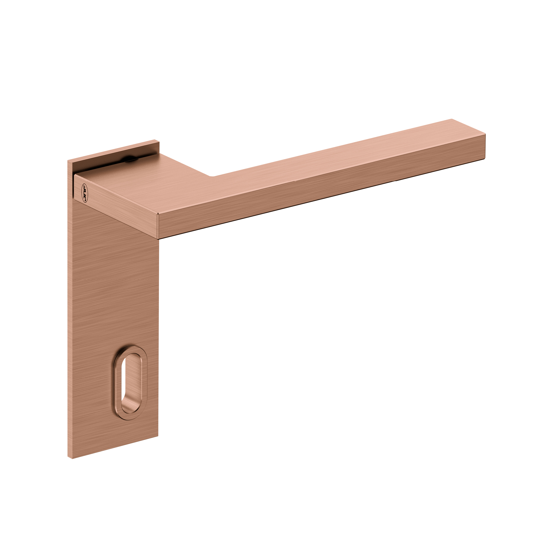 Lever handle with plate