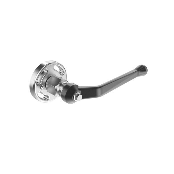 Door lever handle with rose