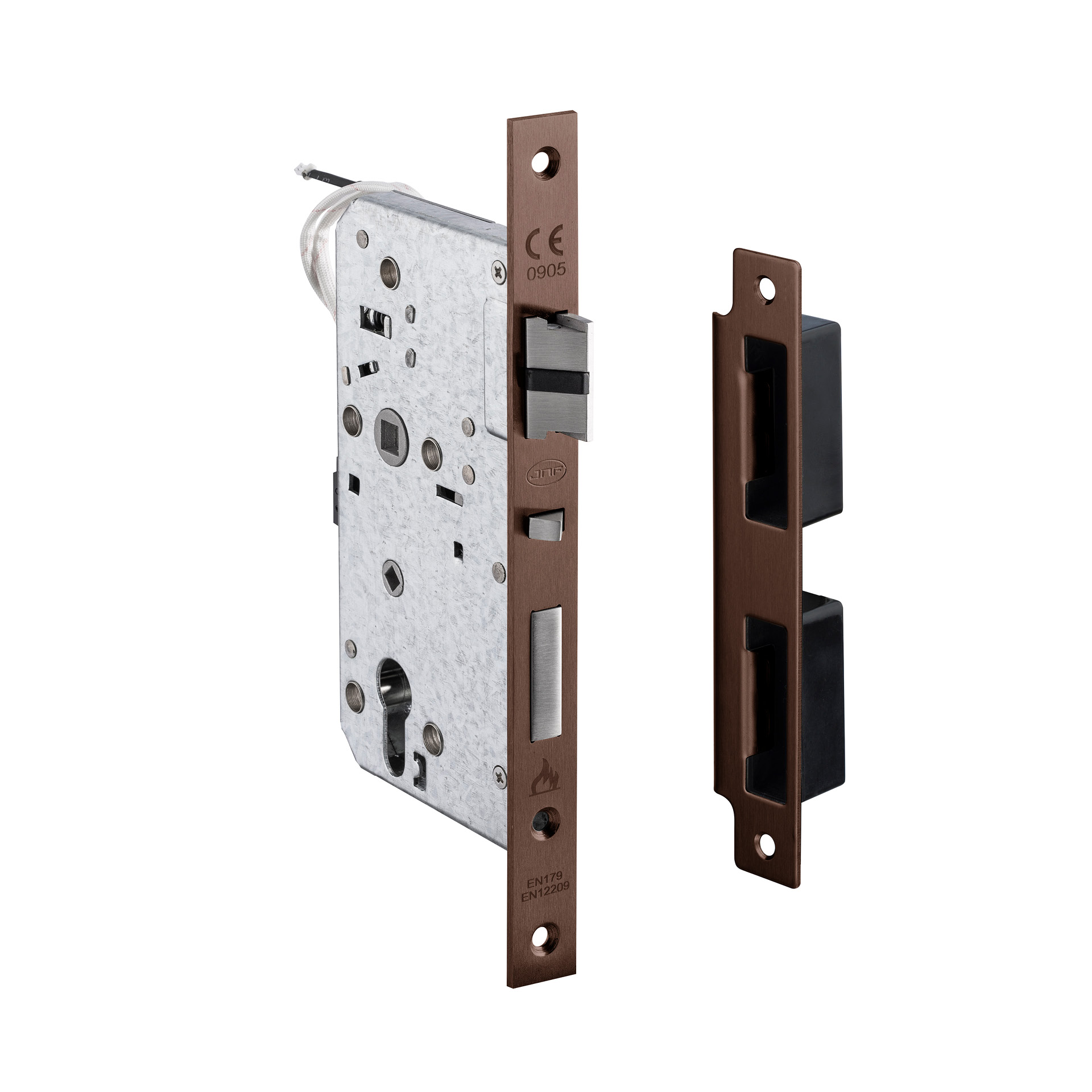 Fechadura de embutir IN.20.601.TCH PVD Titanium Chocolate