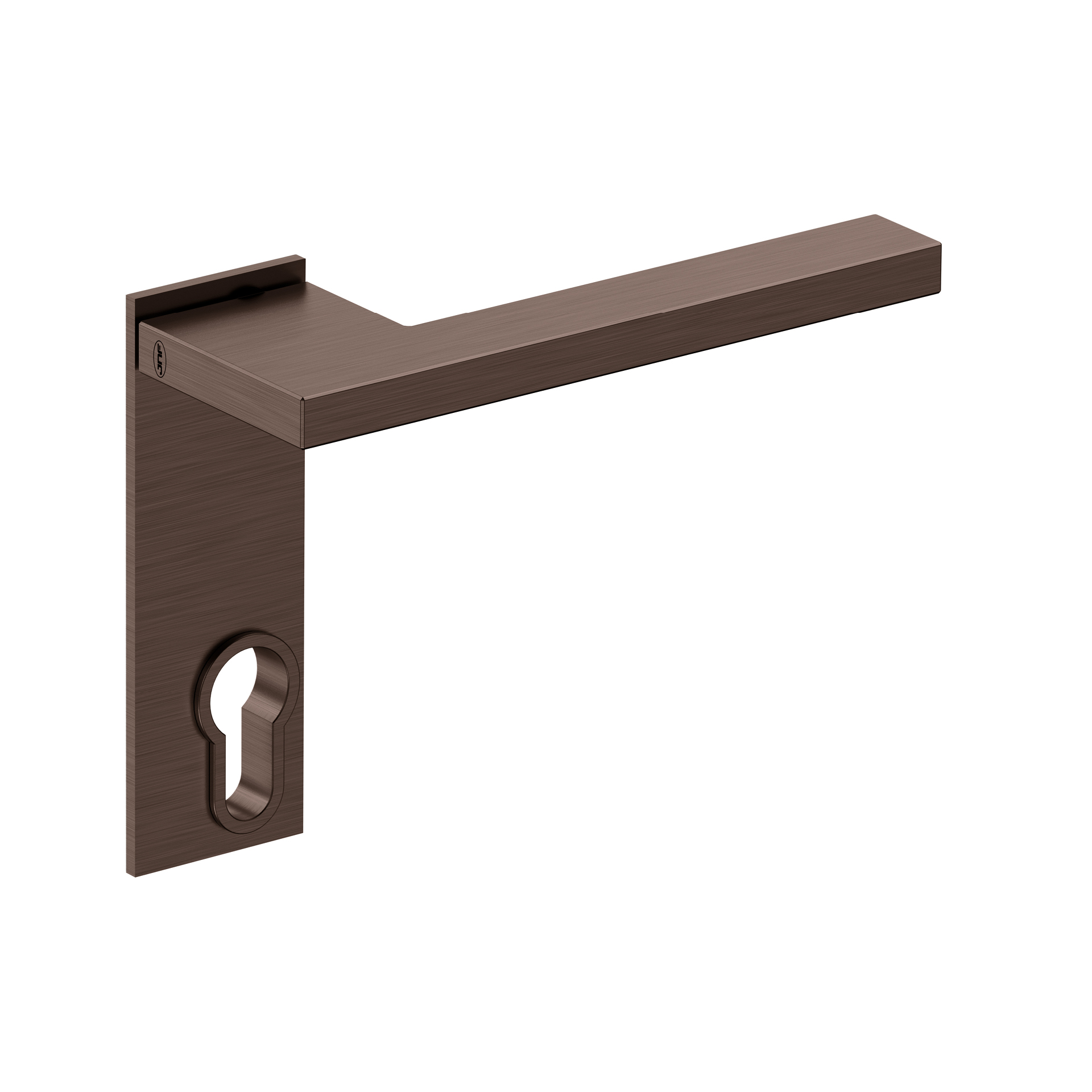 Lever handle with plate