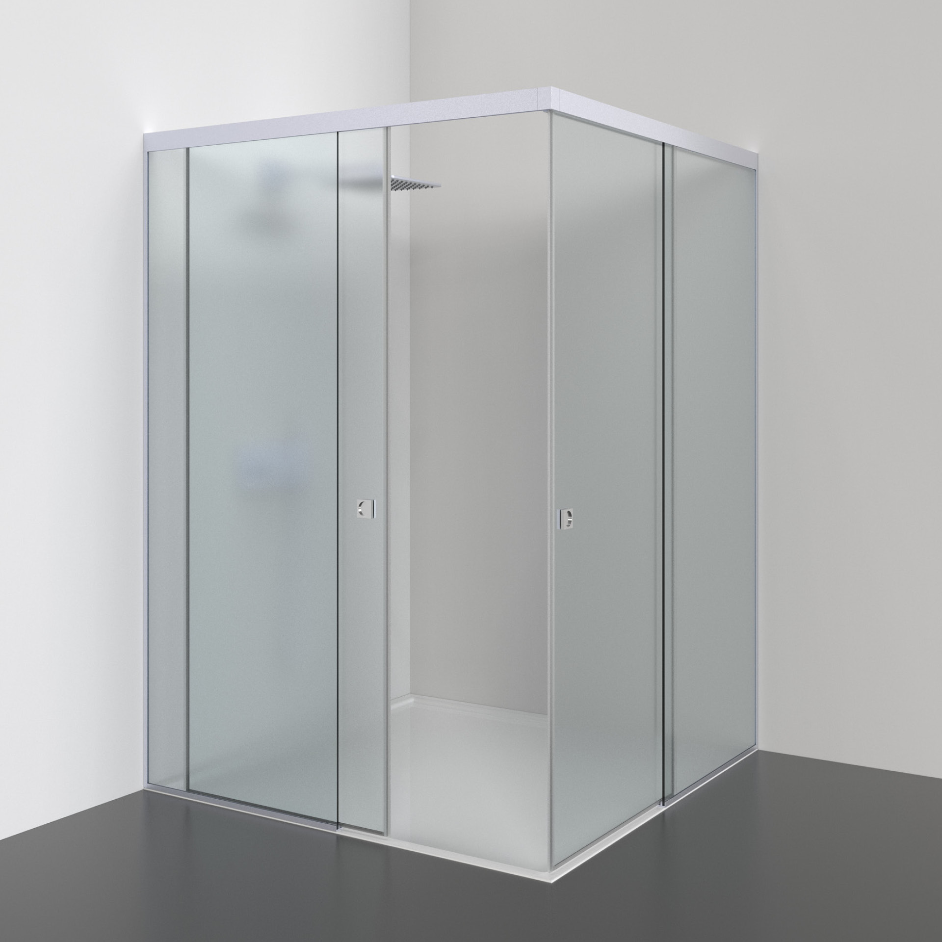 Cabine de chuveiro IN.15.360.L Cinzento RAL 9006