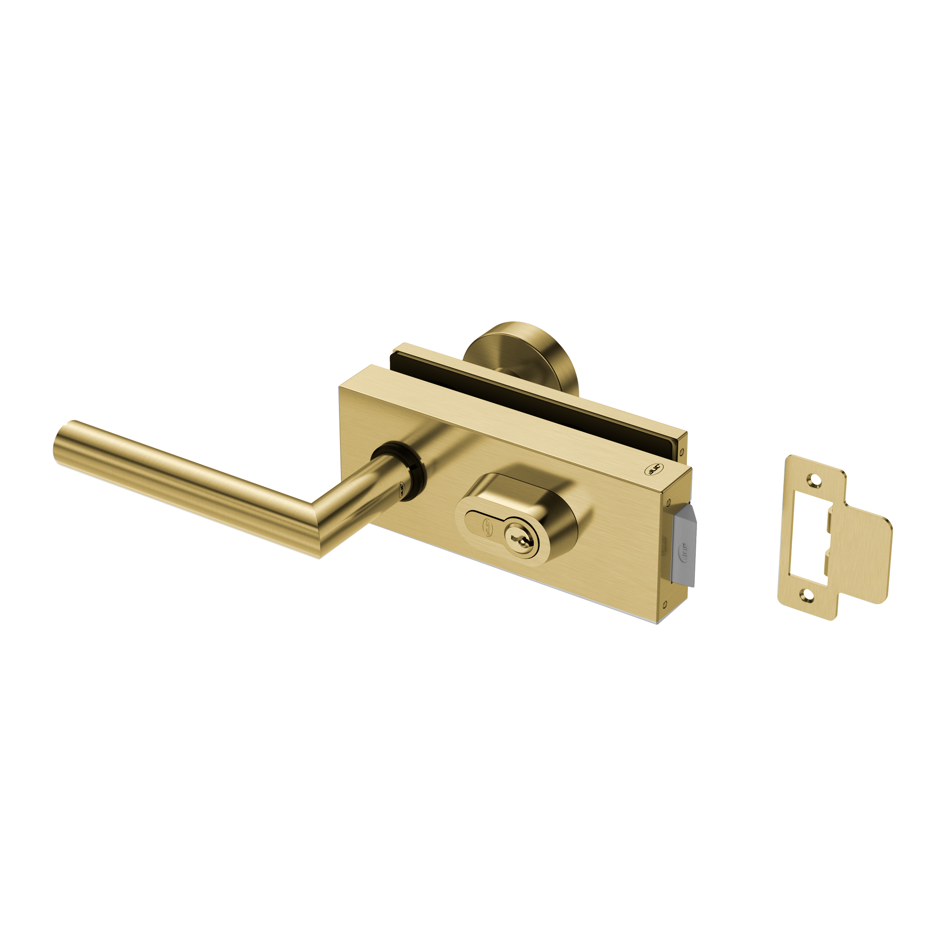 Fechadura para vidro IN.20.360.KF.TG PVD Titanium Gold