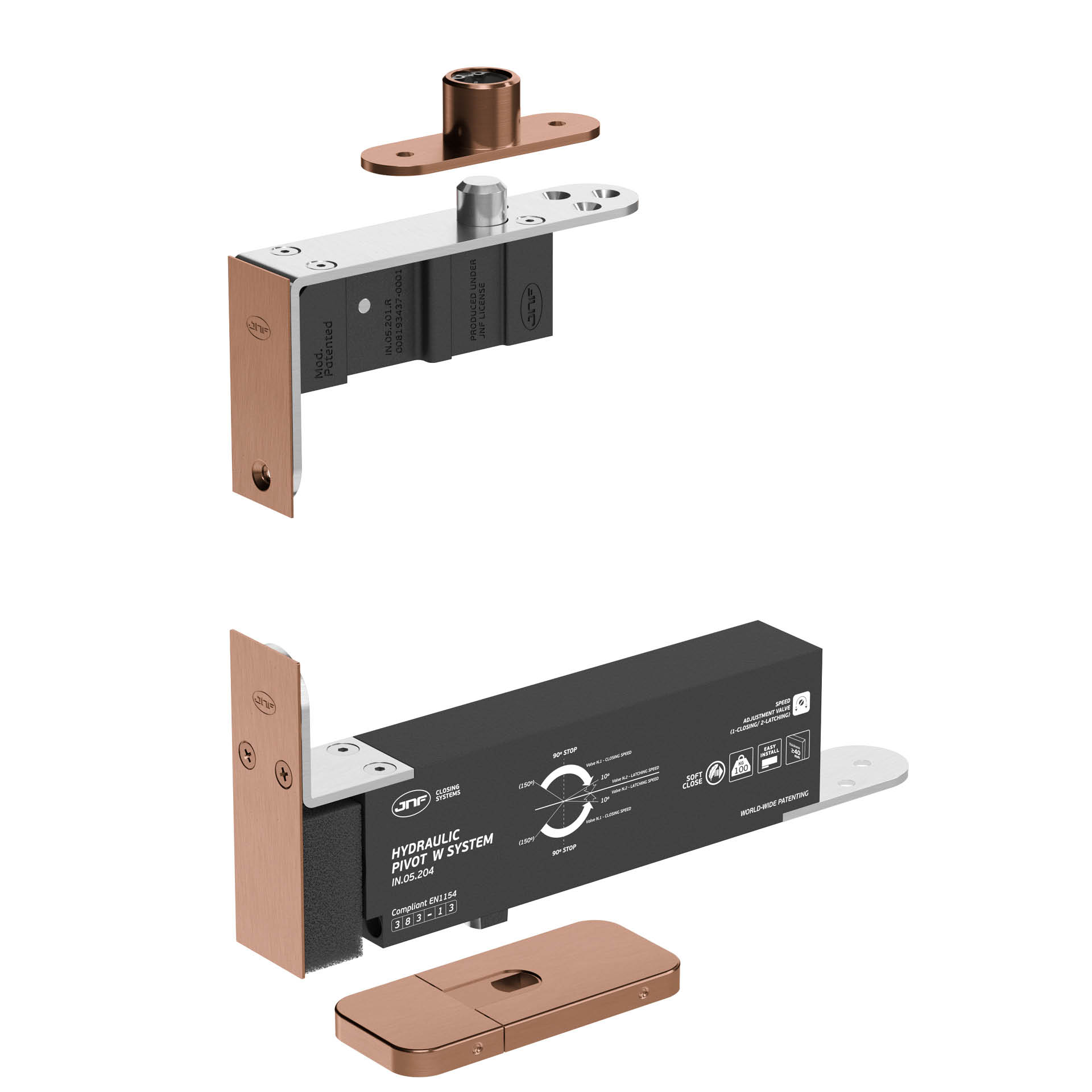 Pivots hidráulicos IN.05.204.HO.TCO PVD Titanium Copper