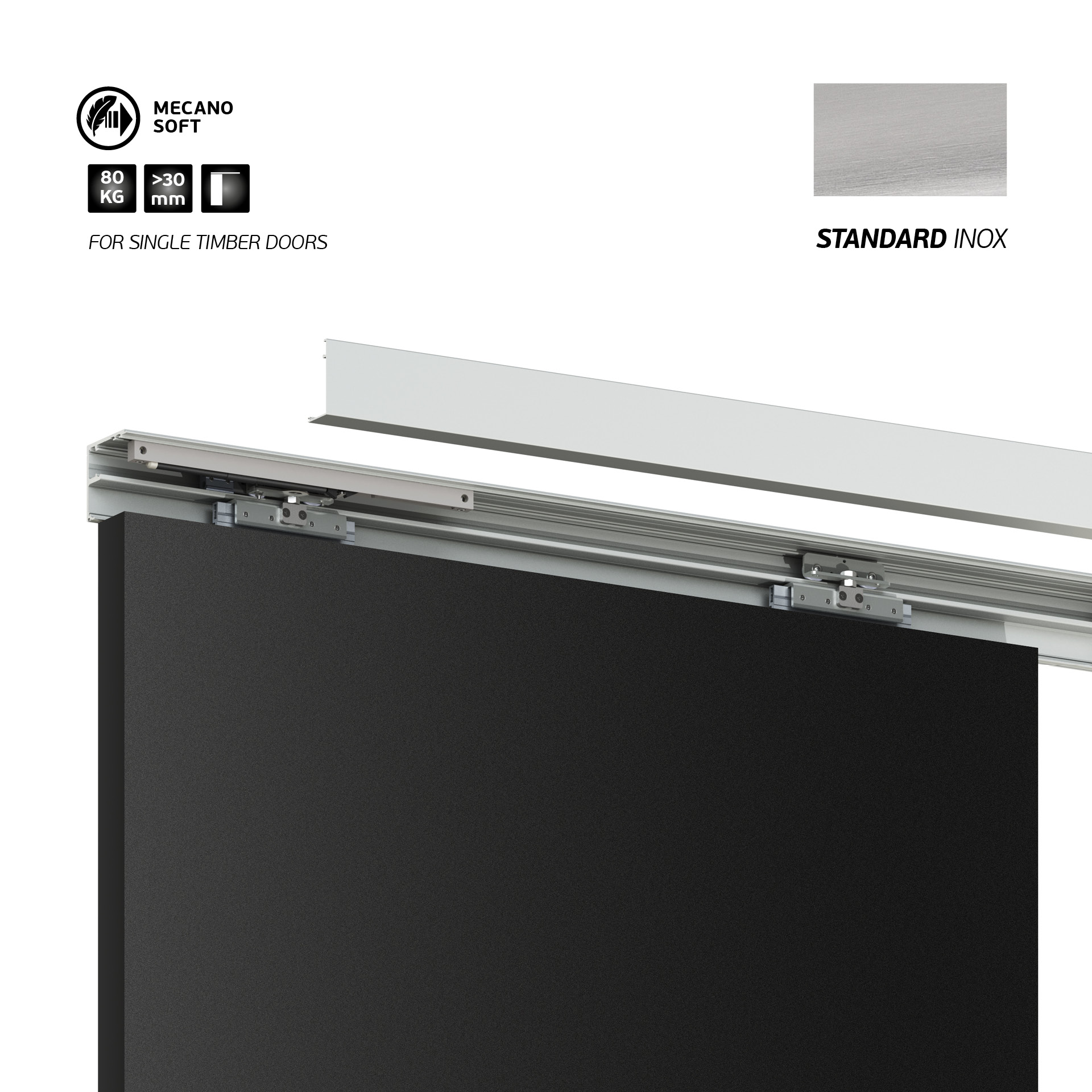 Sistema manual para portas de correr IN.15.750.S.3000 Standard Inox