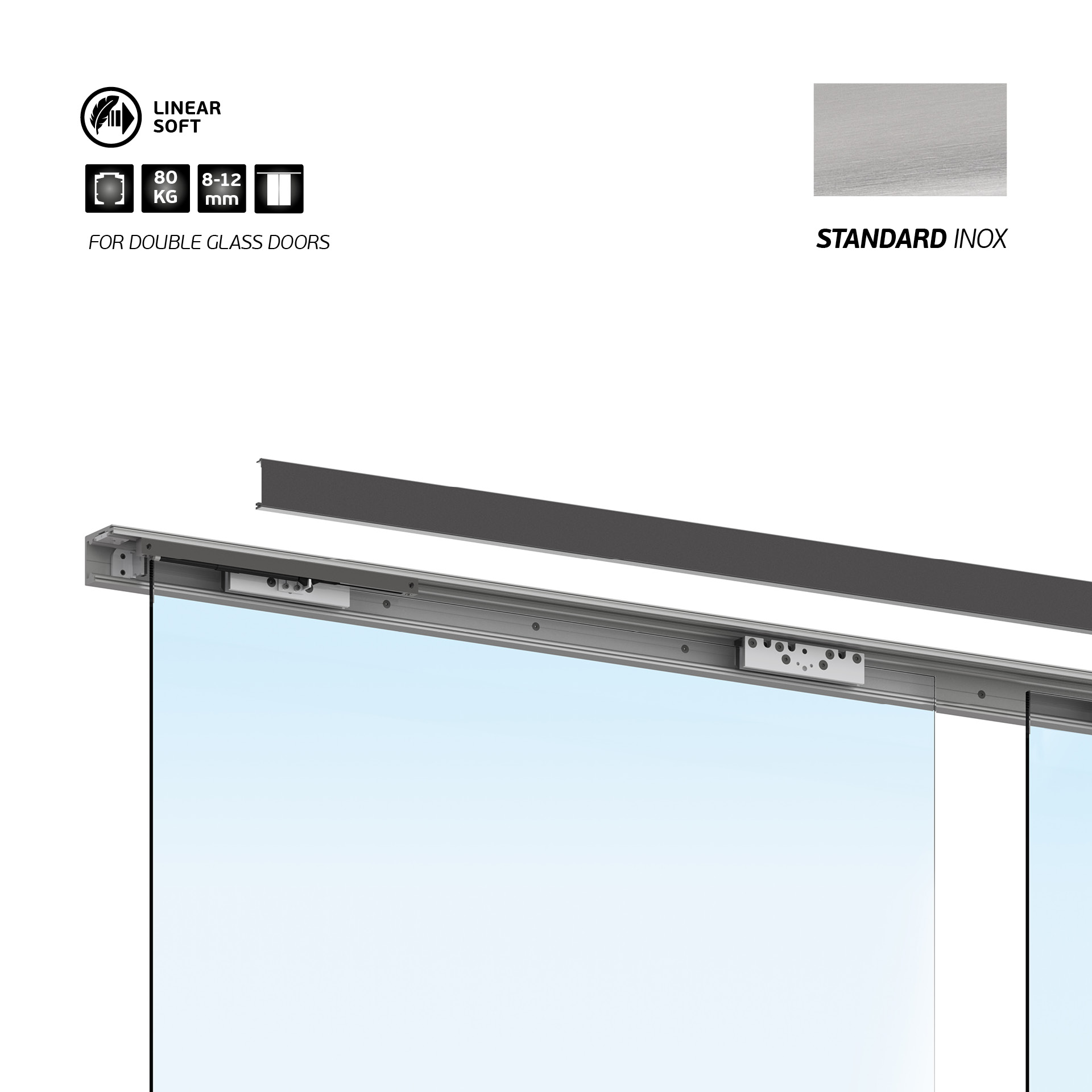 Sistema manual para portas de correr IN.15.703.S.4000 Standard Inox