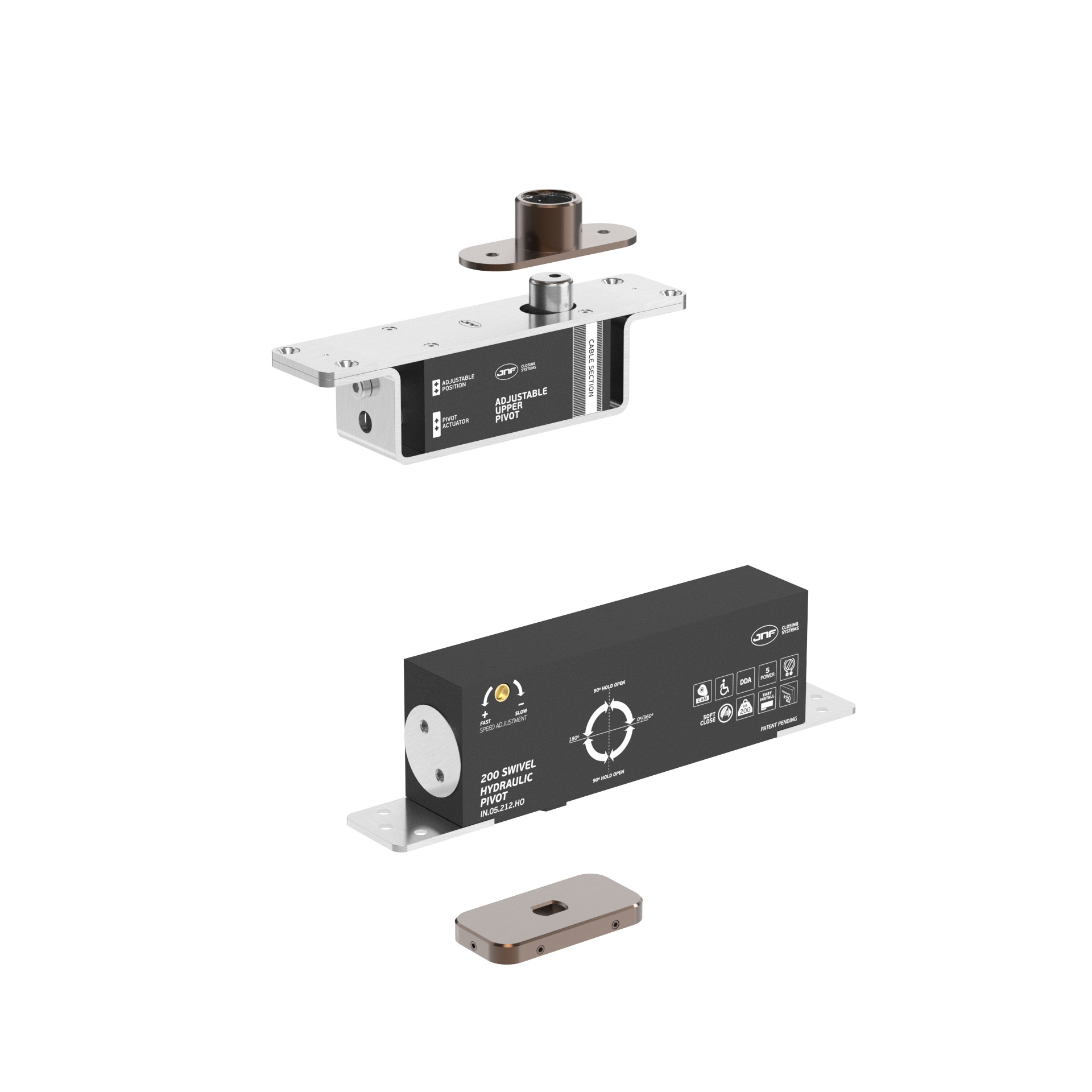 Pivot hidráulico IN.05.212.HO.BH1.UP2.TCH PVD Titanium Chocolate