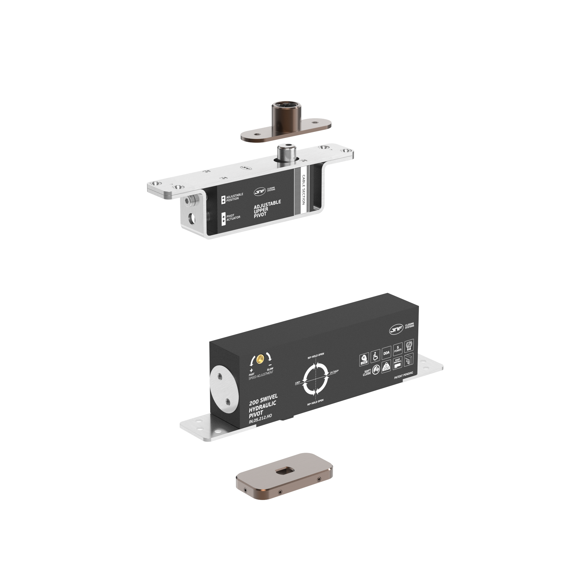 Pivot hidráulico IN.05.212.HO.BH1.UP1.TCH PVD Titanium Chocolate