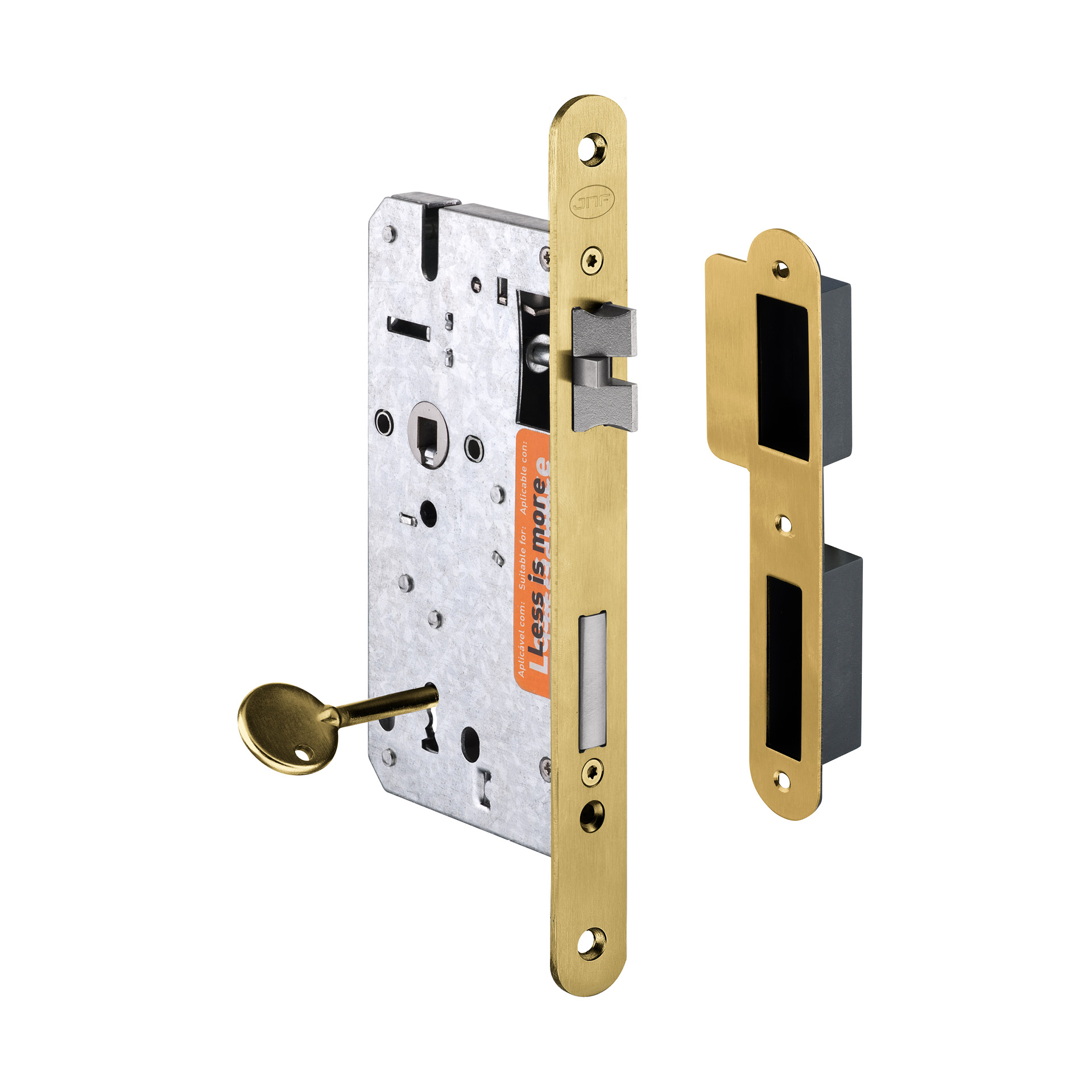 Fechadura de embutir IN.20.898.R.TG PVD Titanium Gold