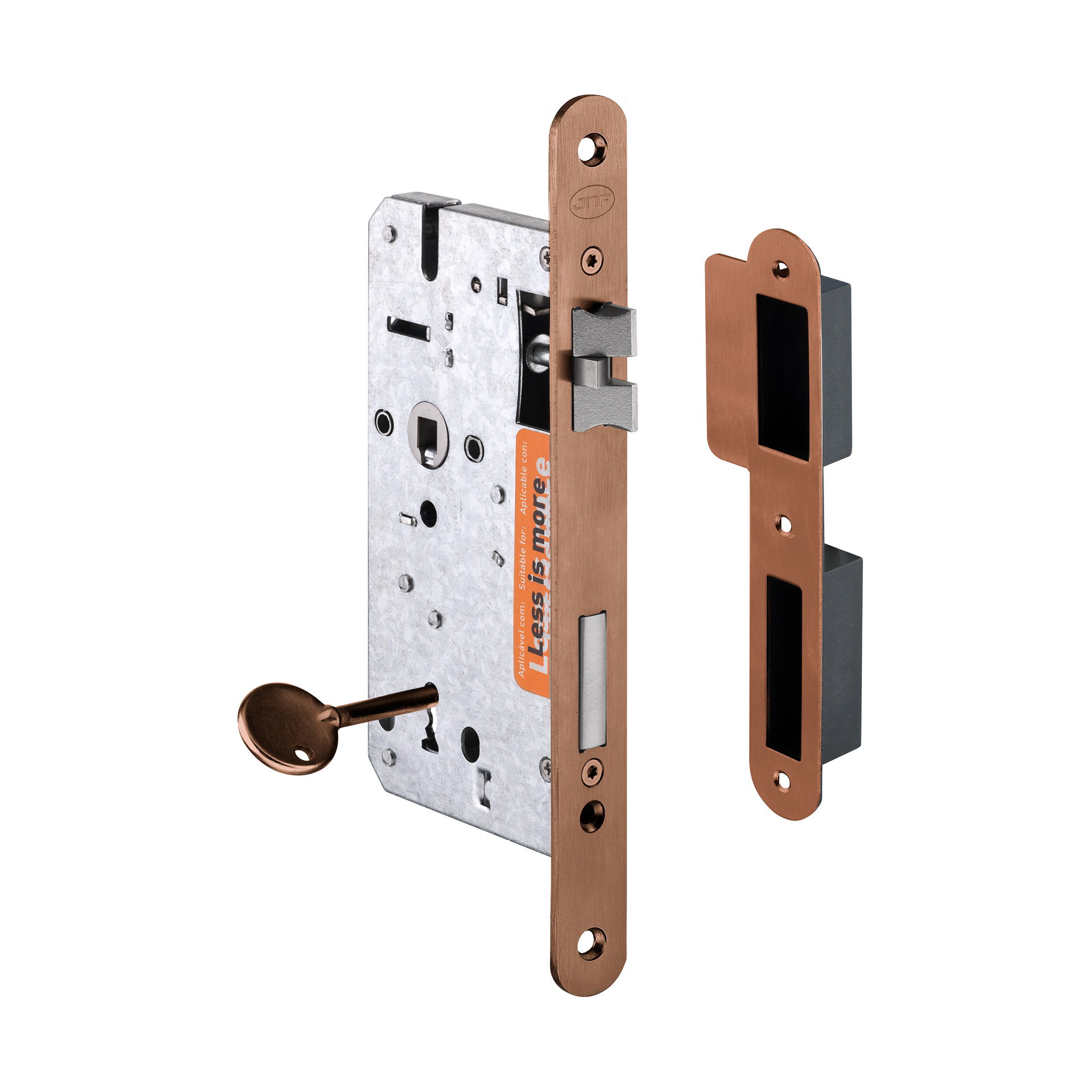 Fechadura de embutir IN.20.898.R.TCO PVD Titanium Copper