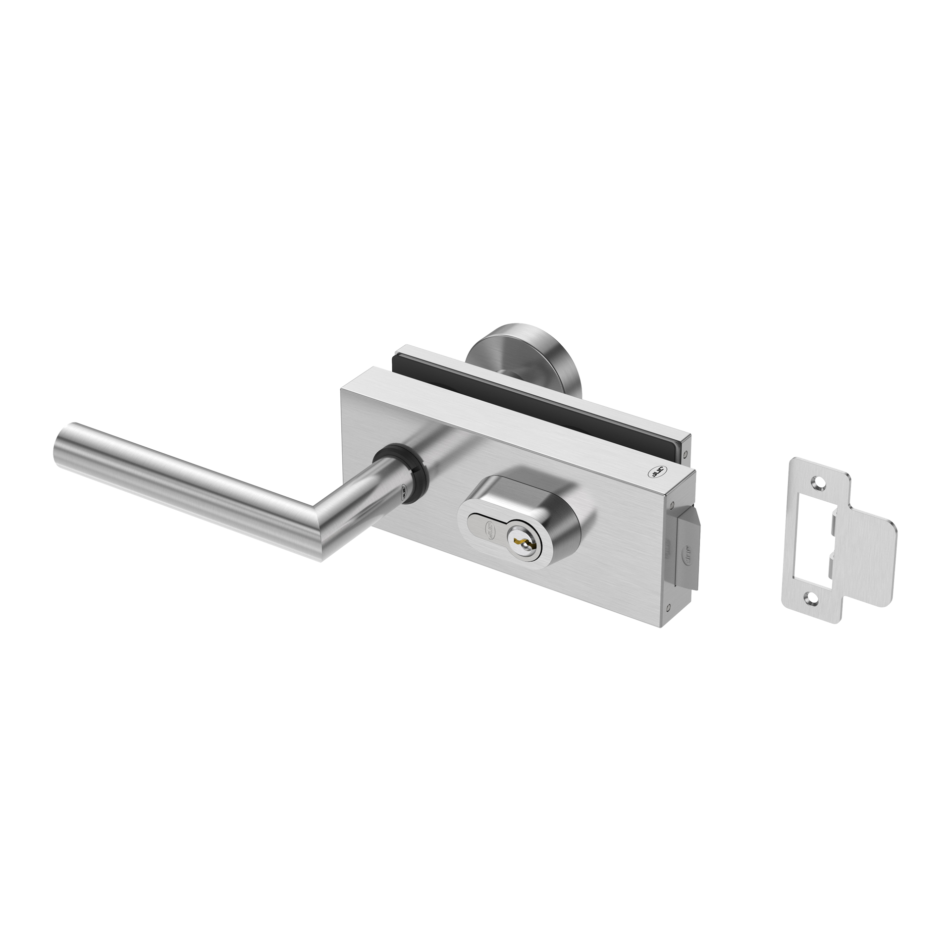 Fechadura para vidro IN.20.360.K.F Satinado