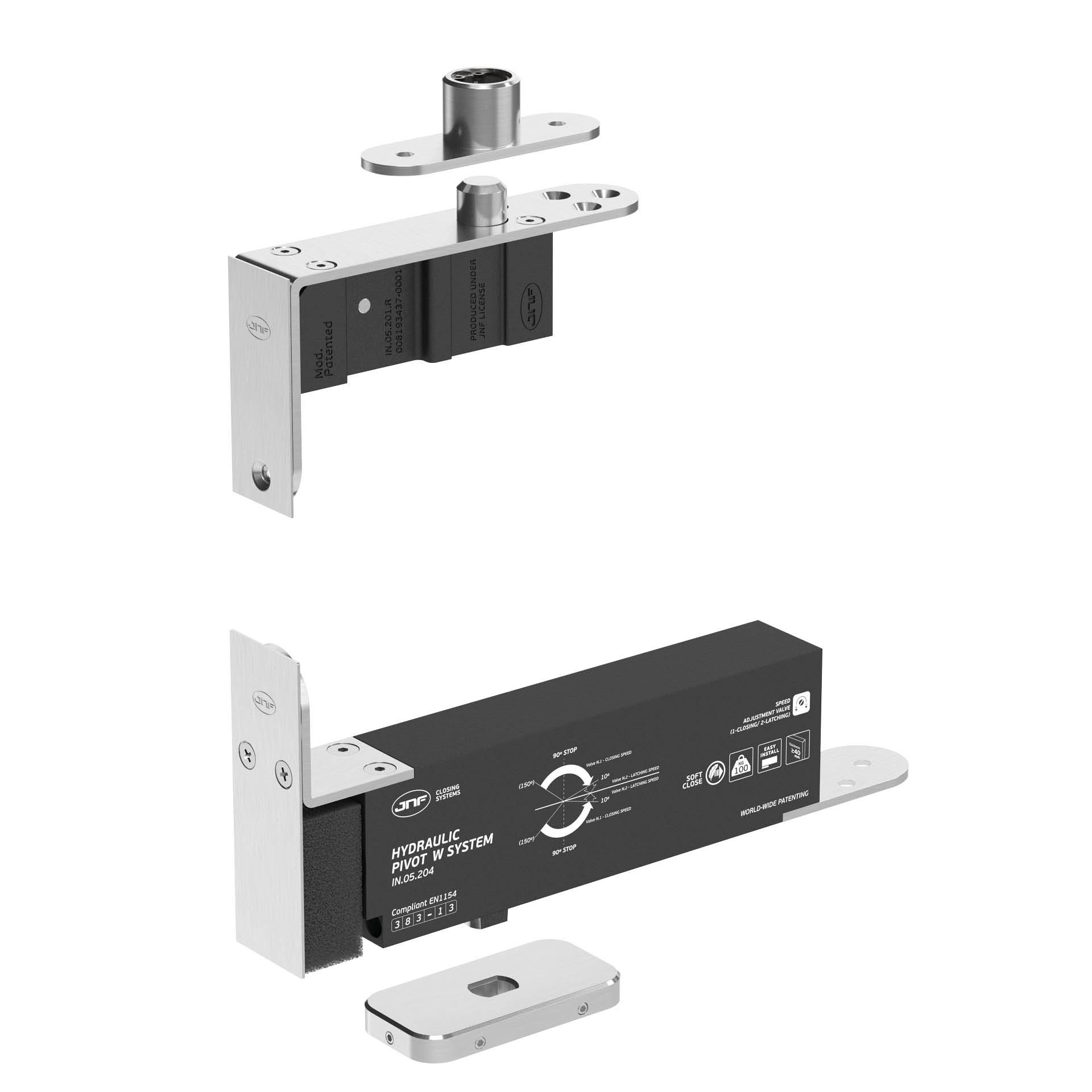 Pivot hidráulico IN.05.204.HO Satinado