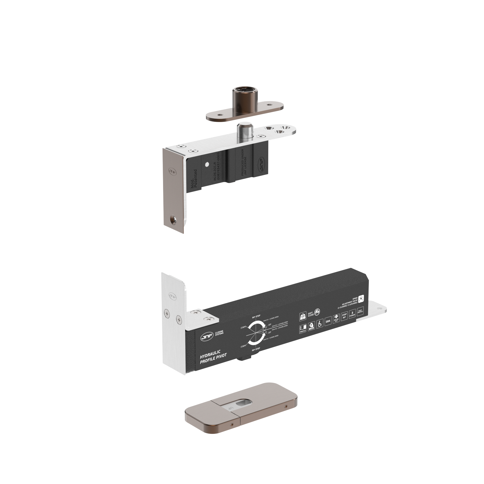 Pivot hidráulico IN.05.224.EDGE.HO.TCH PVD Titanium Chocolate