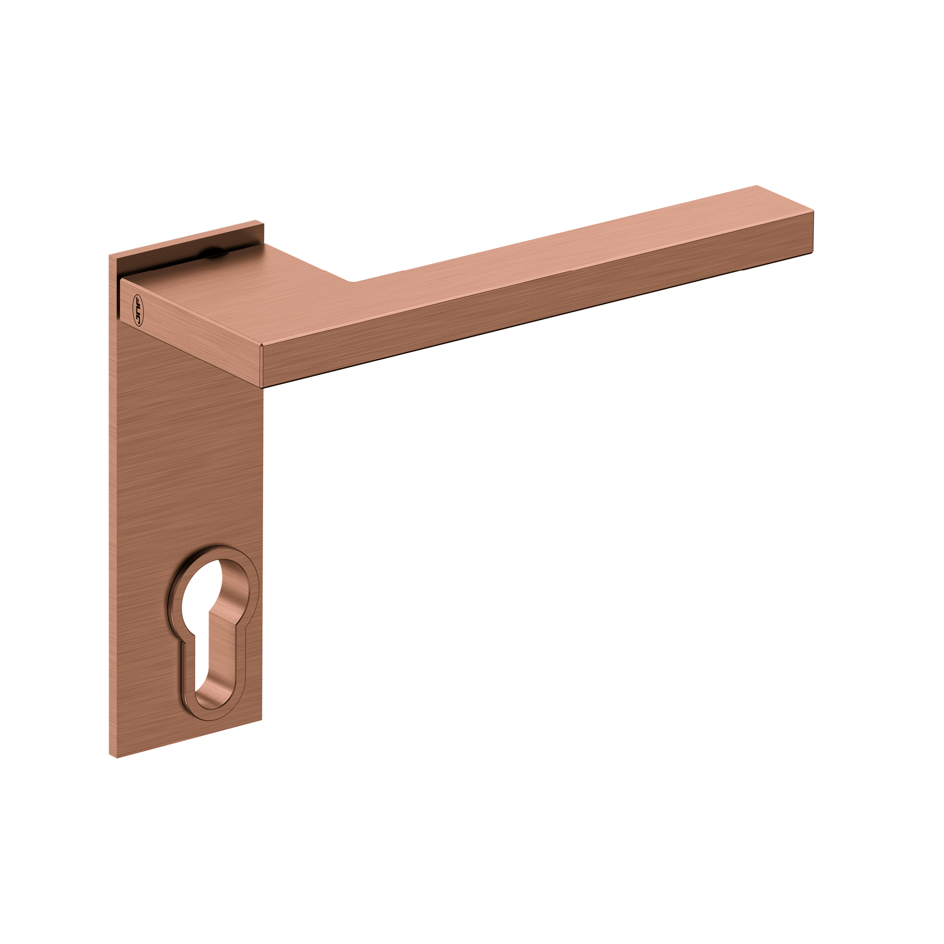 Lever handle with plate