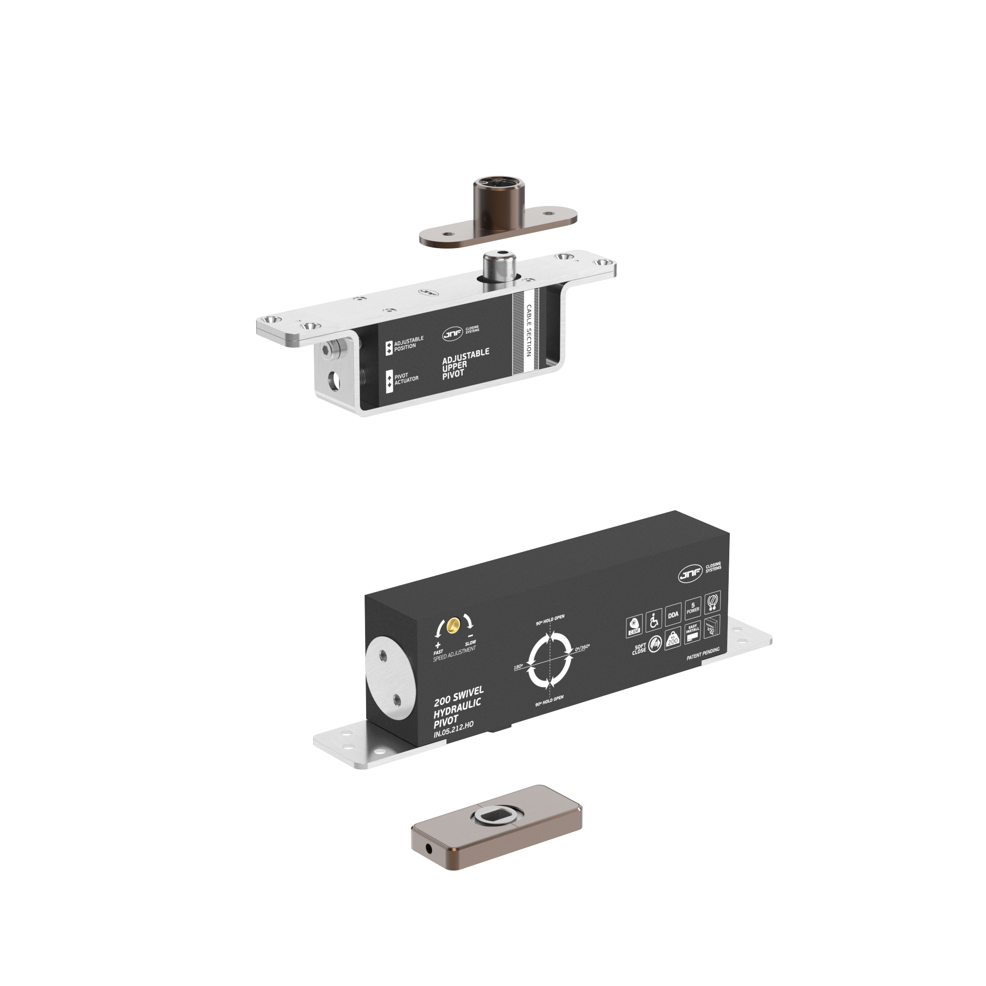 Pivot hidráulico IN.05.212.HO.BH4.UP1.TCH PVD Titanium Chocolate