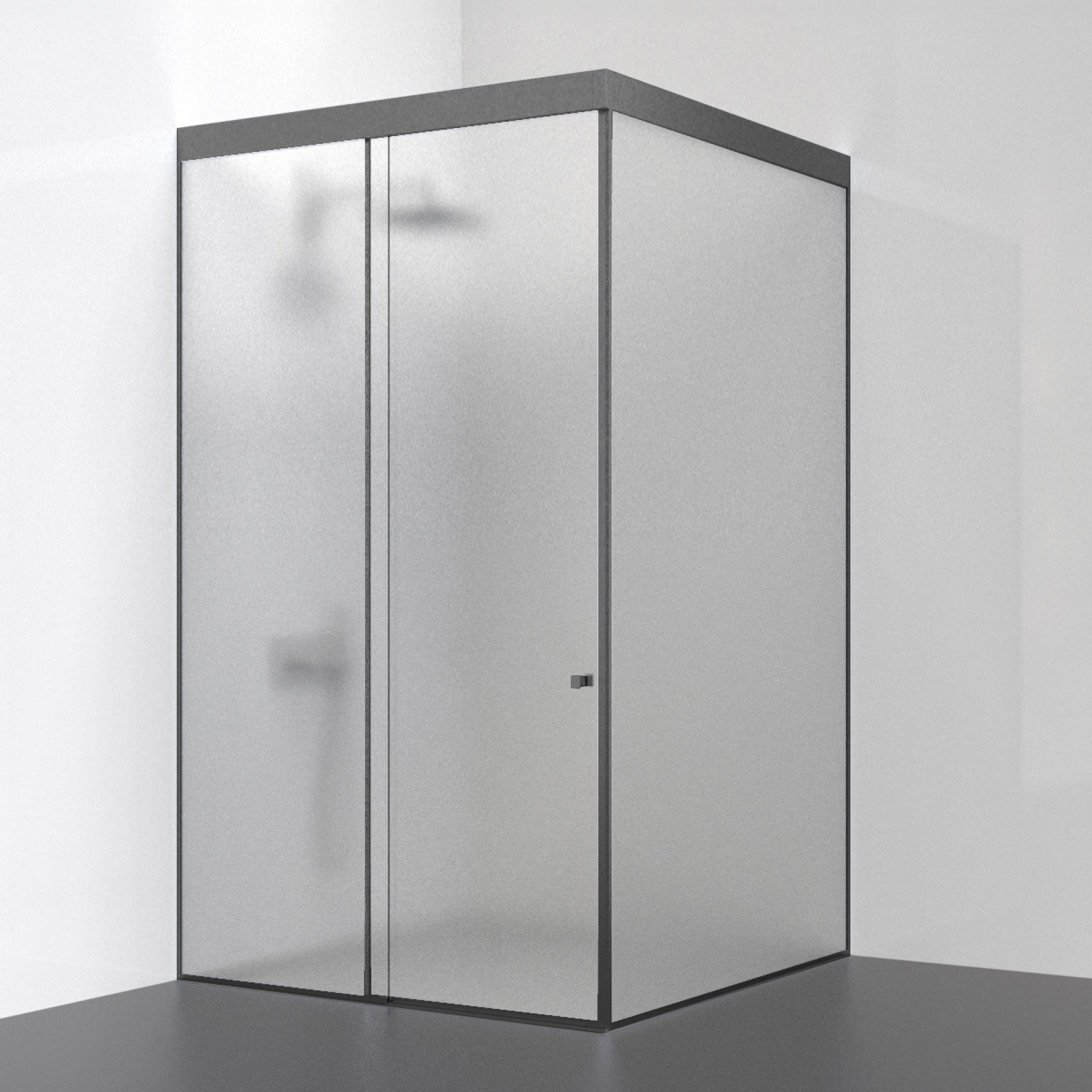 Cabine de chuveiro IN.15.361.L.B Preto RAL 9005