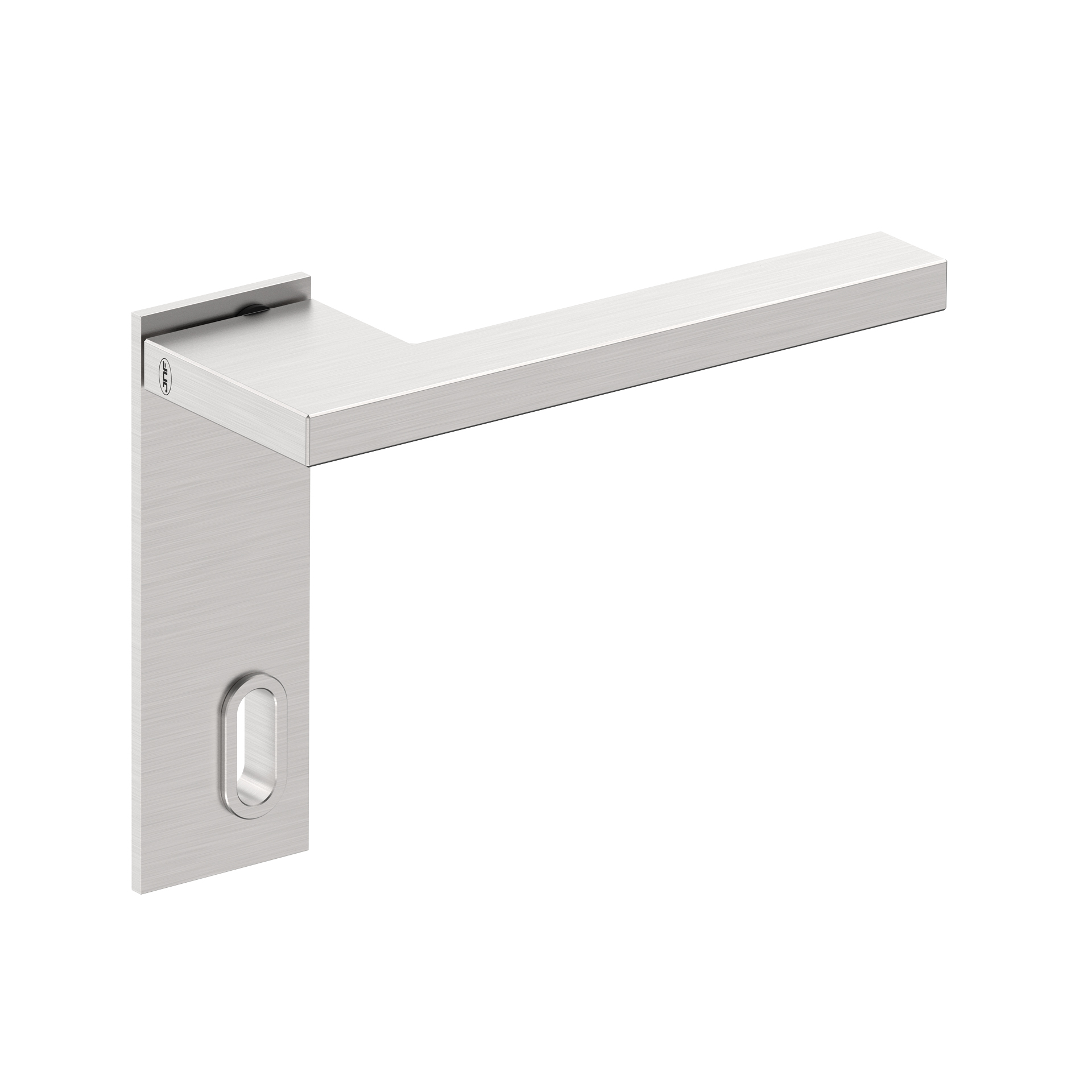 Lever handle with plate