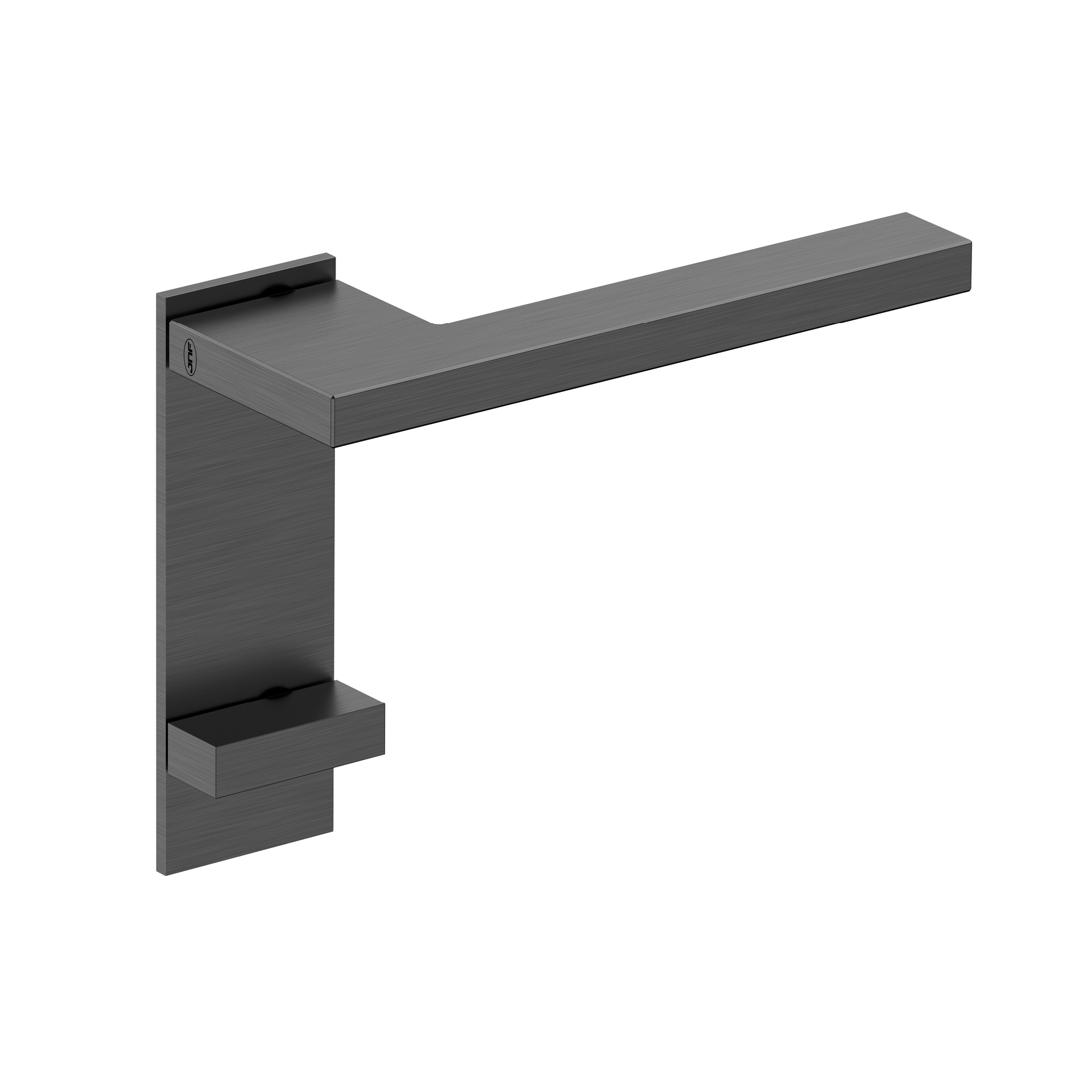 Lever handle with plate